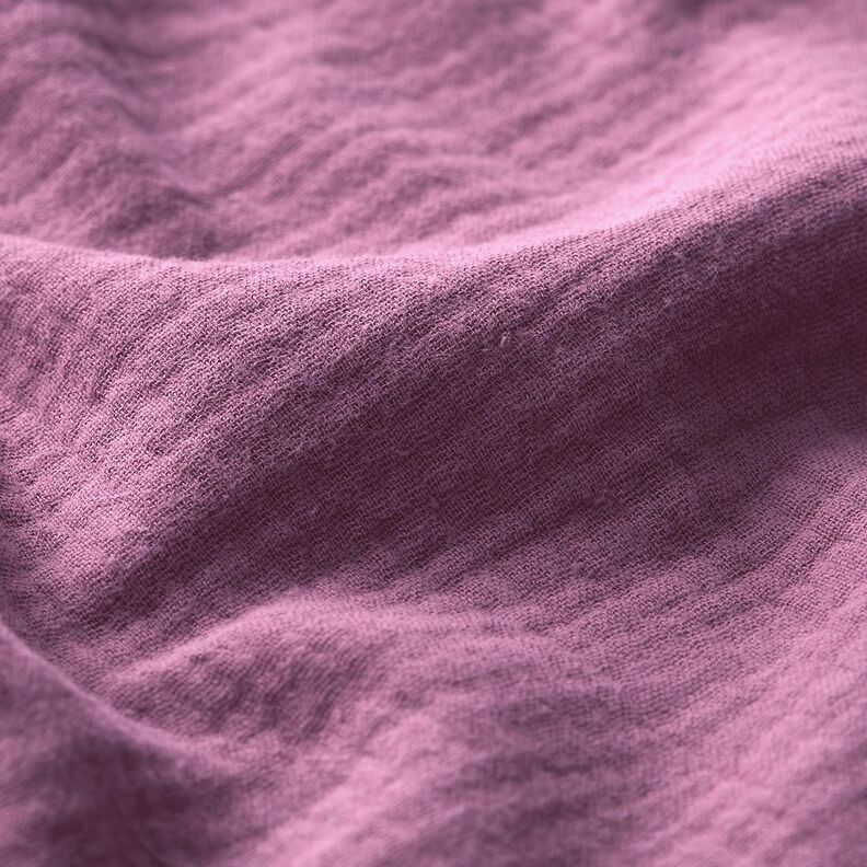 Musselina/ Tecido plissado duplo – malva,  image number 3
