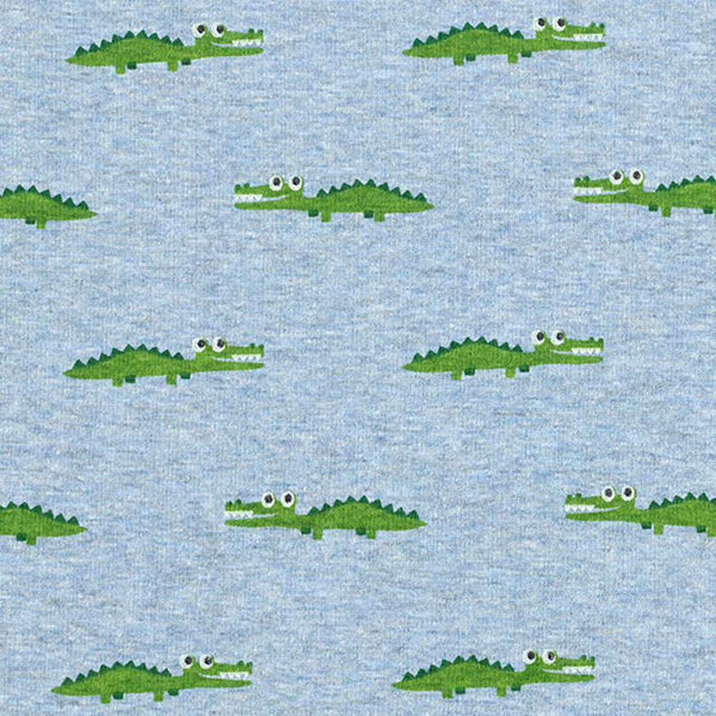 Tecido polar alpino Crocodilo ousado Melange – jeans azul claro,  image number 1