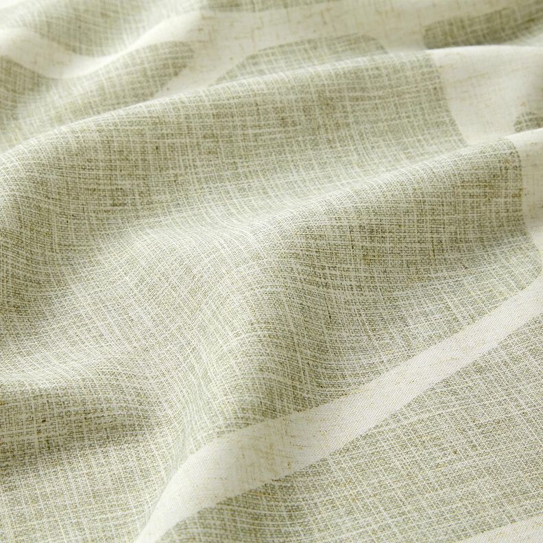 Tecido para cortinados Mix de linho Formas  – verde amarelado/natural,  image number 2