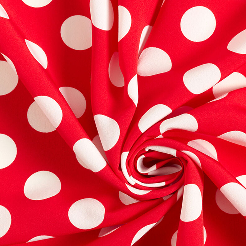 Tecido crepe Polka Dots [2,5 cm] – vermelho,  image number 3