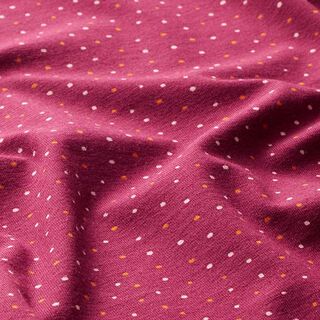 Jersey de algodão Pintinhas coloridas – bordô, 