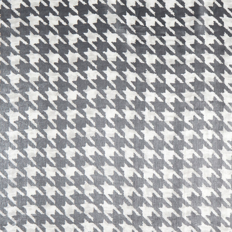 Mistura de viscose Brilho metálico Pied-de-poule – preto/branco,  image number 1