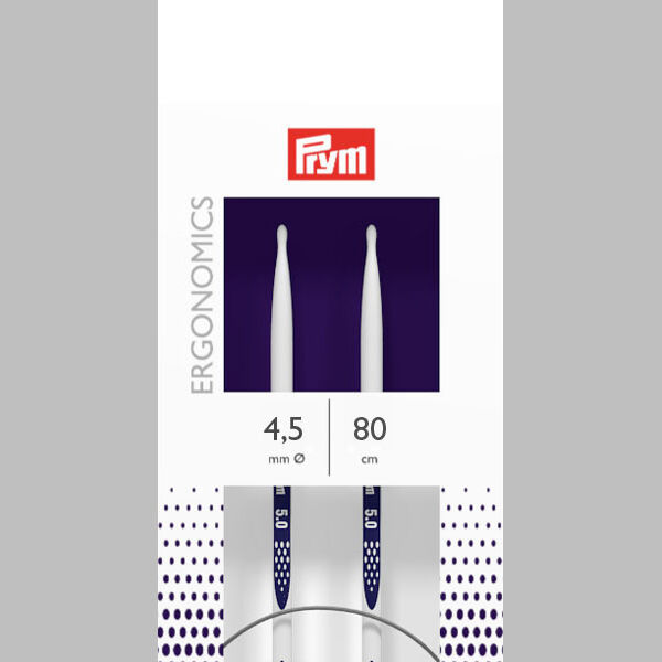 4,5|80cm Agulha de tricot circular Ergonomics | Prym,  image number 2
