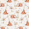 Popelina de algodão Lebre e urso Impressão Digital – marfim,  thumbnail number 1