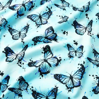 Jersey de algodão Butterfly Splashes | Glitzerpüppi – azul-gelo, 