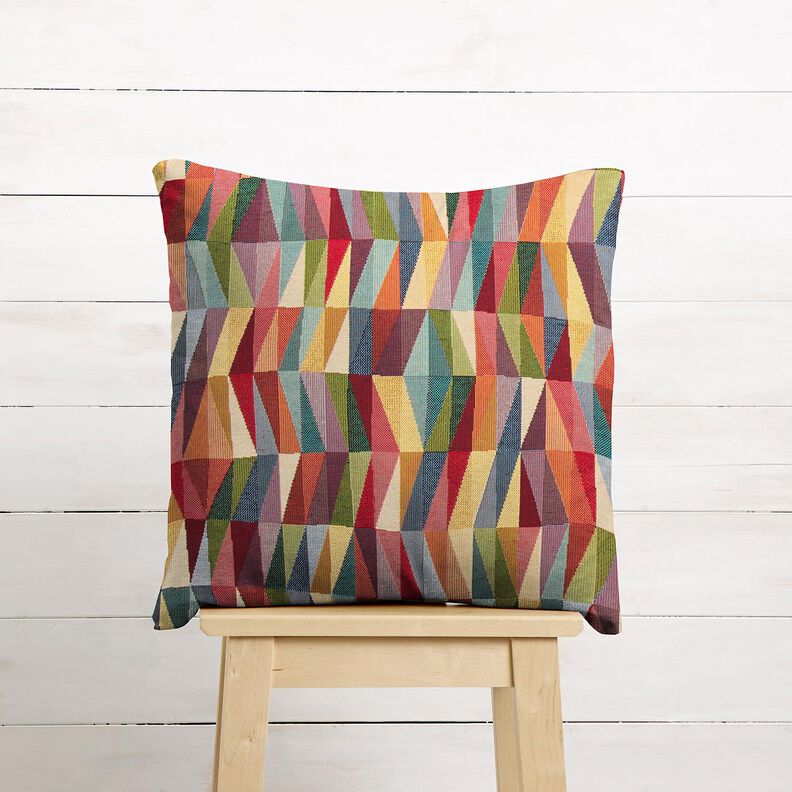 Tecido para decoração Gobelina Ziguezague gráfico – bege claro/carmin,  image number 7