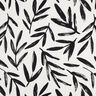 Tecido para decora&ccedil;&atilde;o Meio linho Panam&aacute; Folhas minimalistas &ndash; preto/marfim,  thumbnail number 1