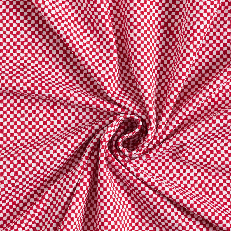 GOTS Jersey de algodão Xadrez Mini | TCC x LOOKS by Wolfgang Joop – vermelho/branco,  image number 5
