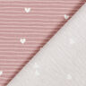 Jersey de algodão Corações e riscas  – rosa-velho claro,  thumbnail number 5