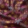 Tecido de algodão Popelina Mistura de estrelas – bordô/dourado,  thumbnail number 2