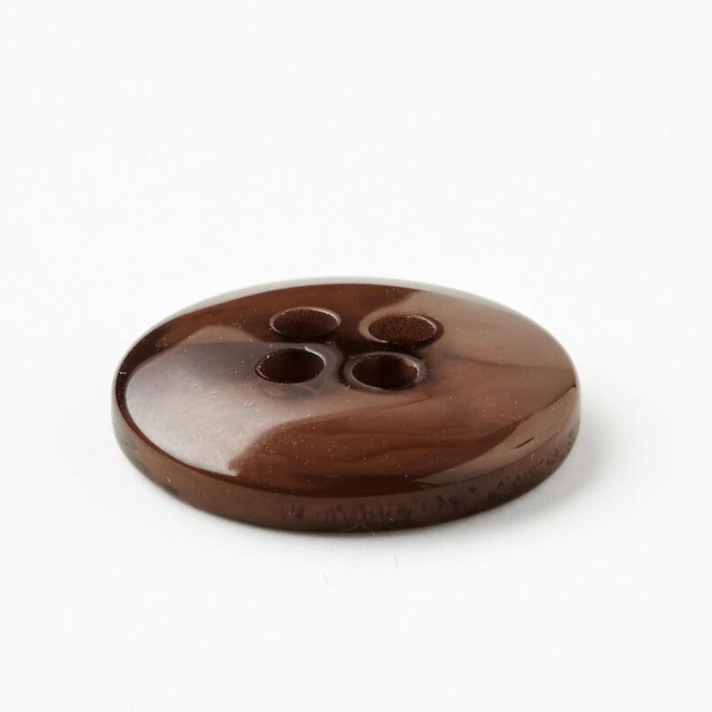 Botão de 4 furos marmoreado [Ø 15 mm] – castanho,  image number 3