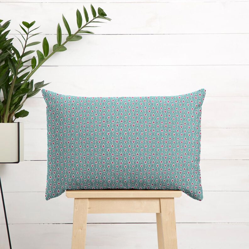 Tecido de algod&atilde;o Popelina Ornamentos pequenos &ndash; menta/violeta-pastel &ndash; menta/p&uacute;rpura m&eacute;dia,  image number 6