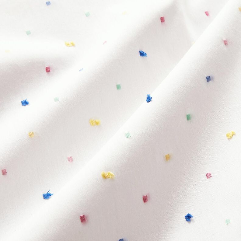Popelina Confetes coloridos – branco,  image number 2
