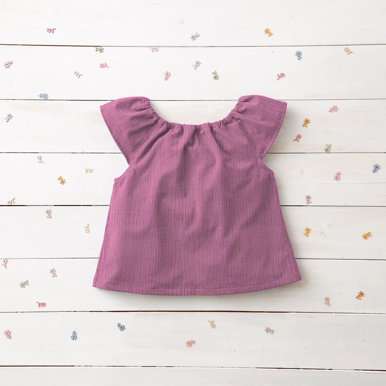 Musselina/ Tecido plissado duplo – malva,  image number 8