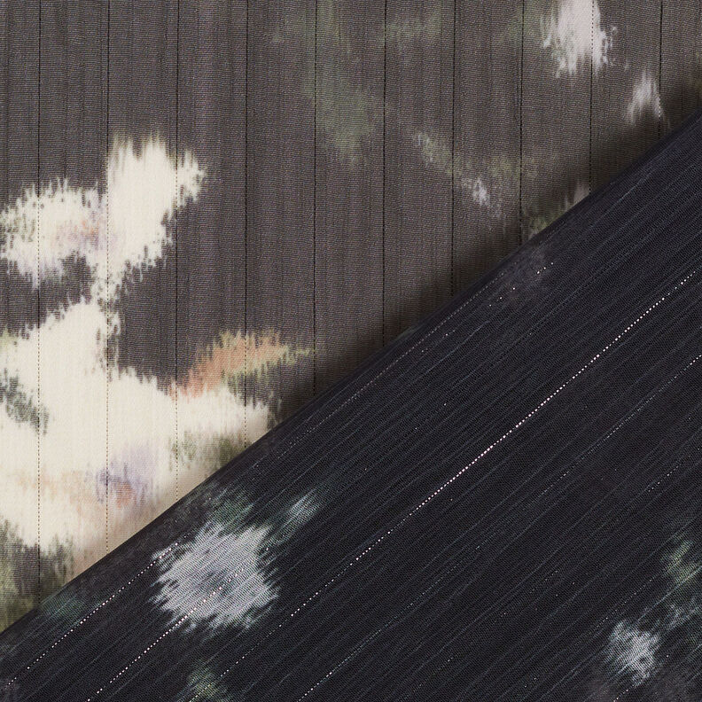 Chiffon Riscas de giz brilhantes Look Batik – preto/branco,  image number 5