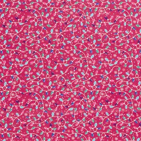 Tecido de algodão Popelina Cordão de luzes – púrpura/azul claro, 