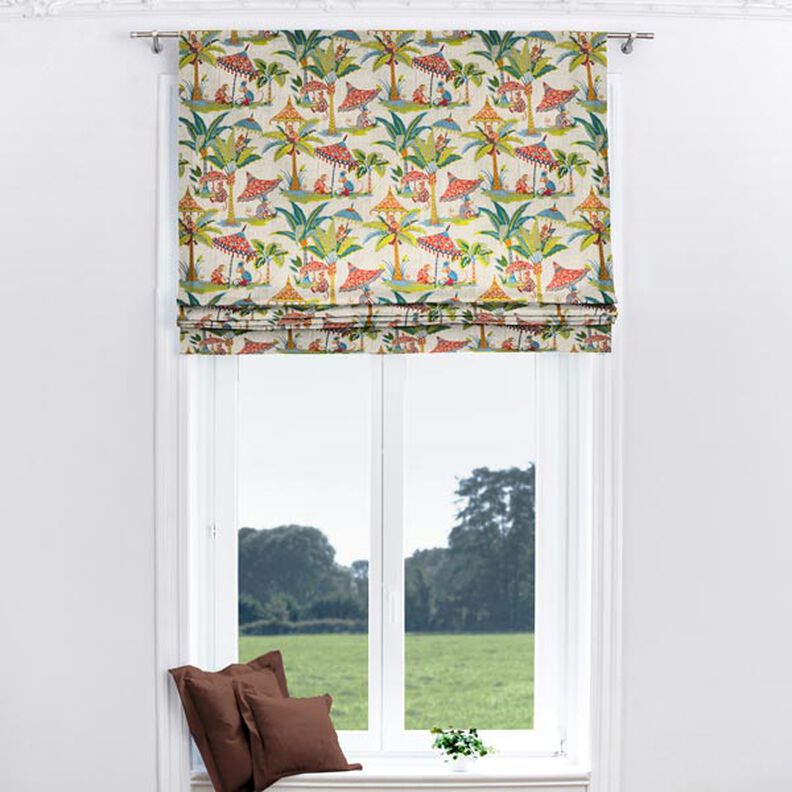 Linho para decoração Macaco na selva – natural,  image number 6