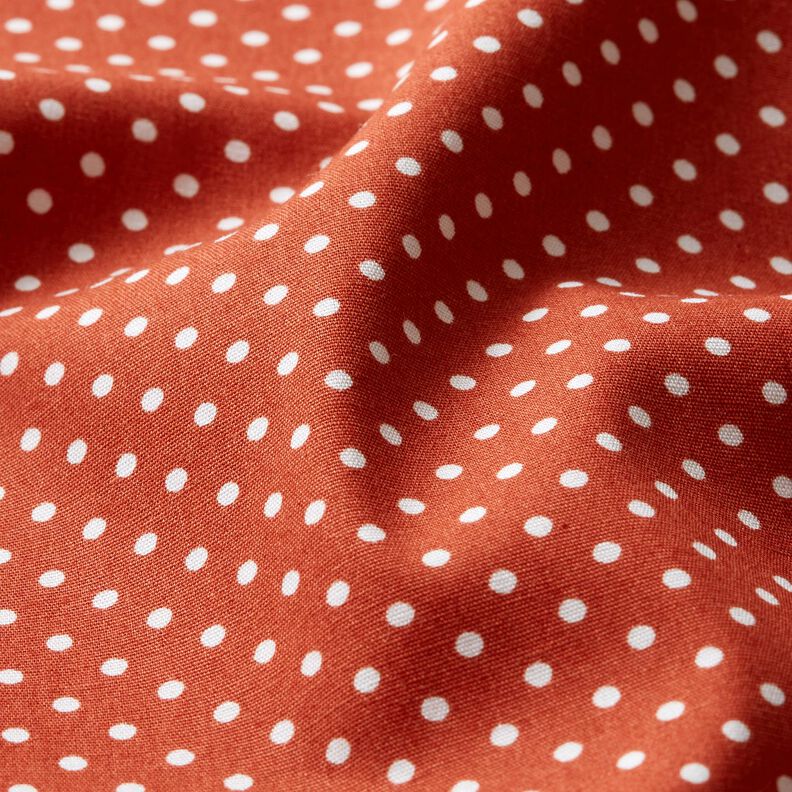 Popelina de algodão Mini Polka Dots – terracota/branco,  image number 2