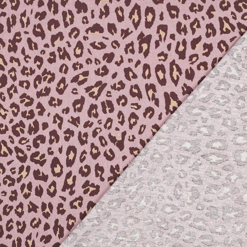 Mix de linho e viscose Estampado Leo | Poppy Fabrics &ndash; rosa-velho claro/beringela,  image number 4