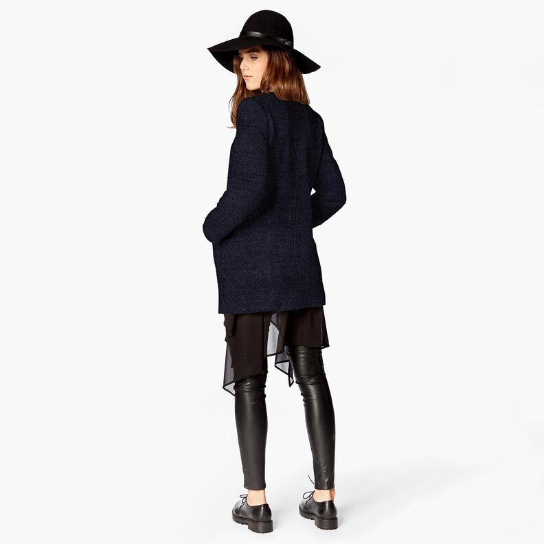 Chenille Malha Jacquard Brilho – preto azulado/prata metálica,  image number 4