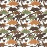 Jersey de algodão Camuflagem Dinossauro – marfim/castanho,  thumbnail number 1