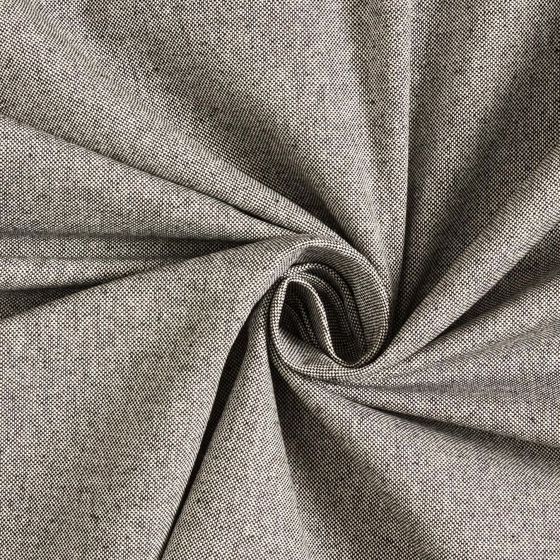 Tecido para decoração Meio linho Panamá de duas cores – preto/natural,  image number 1