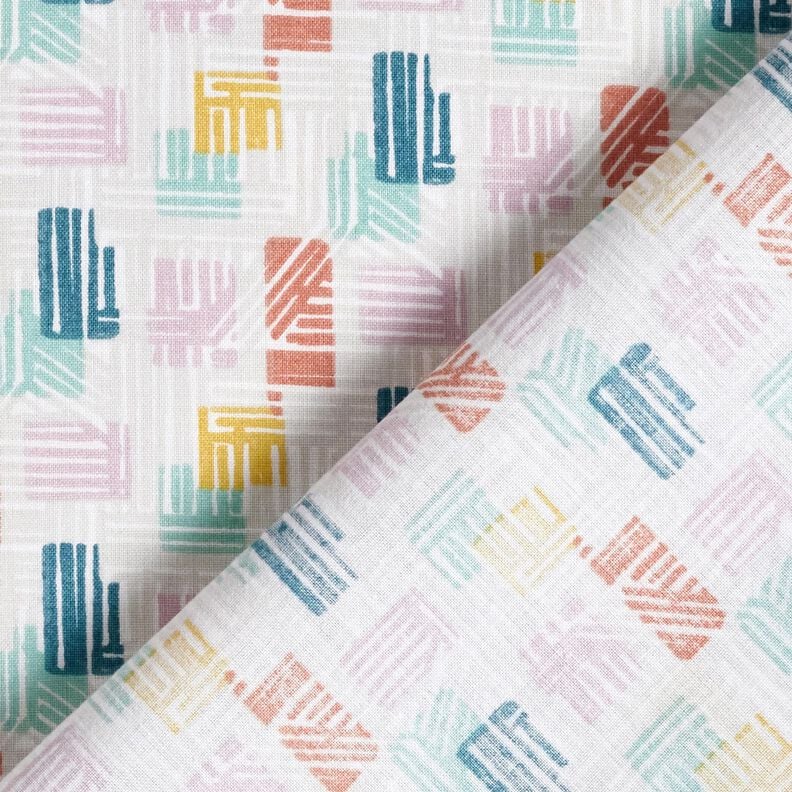 Tecido de algodão Cretone Formas sombreadas – cinzento-prateado/púrpura média,  image number 4