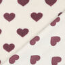 Tecido de pelúcia Teddy Corações | by Poppy – natural/bordô,  thumbnail number 4