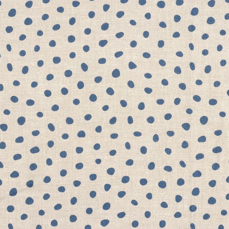 Tecido para decoração Meio linho Panamá Pintas soltas – azul/caju,  image number 1