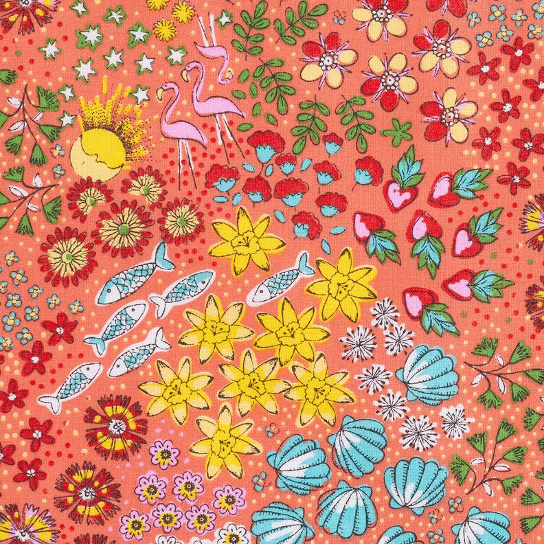 Algodão revestido Mistura marítima – cor de coral,  image number 5