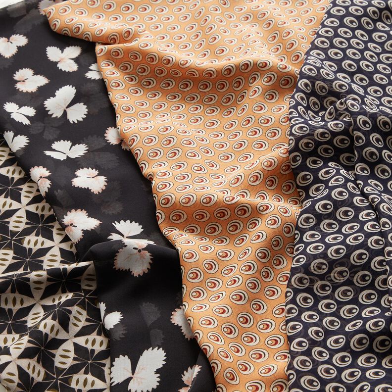 Chiffon Círculos e losangos – preto/branco sujo,  image number 5