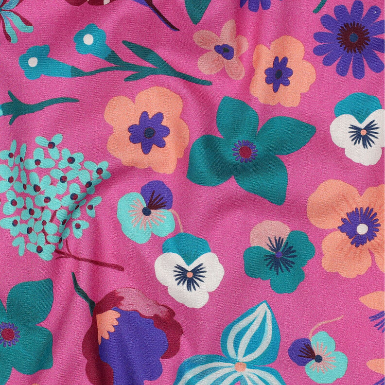Popelina de algodão Meadow Flower Impressão Digital | Nerida Hansen – pink/azul petróleo,  image number 2