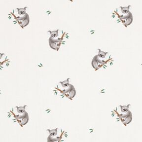 GOTS Jersey de algodão Coala Impressão Digital – marfim, 