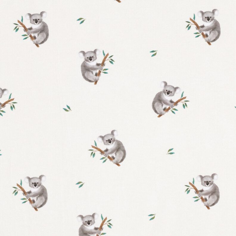 GOTS Jersey de algodão Coala Impressão Digital – marfim,  image number 1