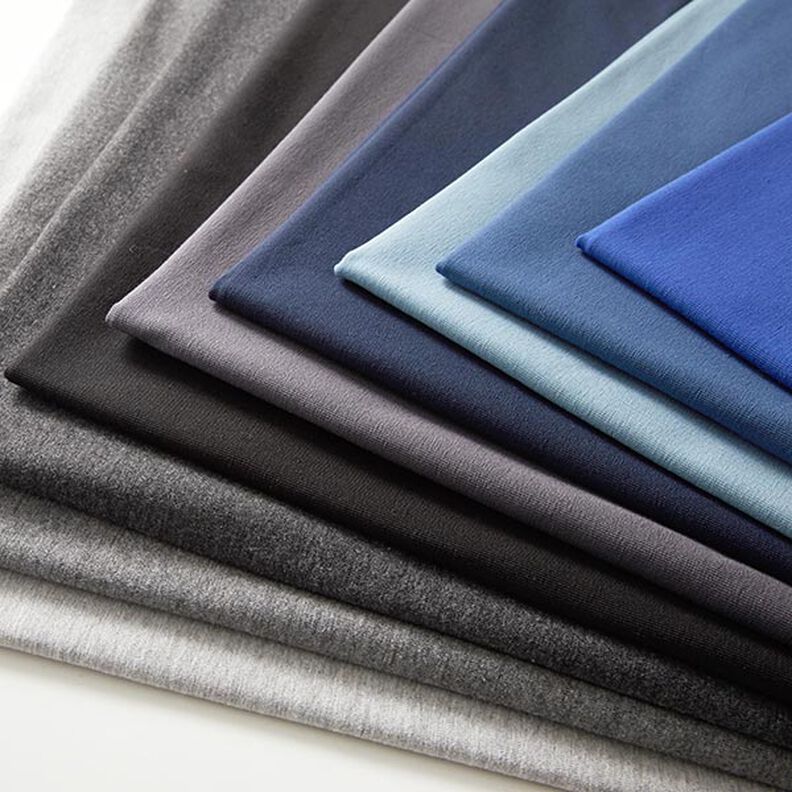 Jersey de algodão médio liso – azul-noite,  image number 12