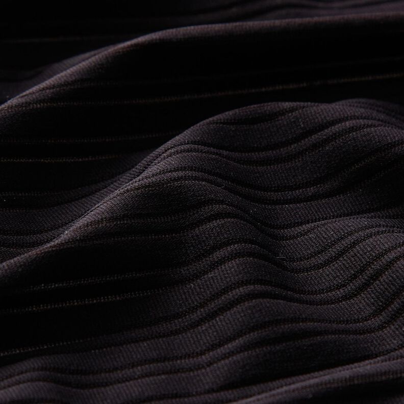 Tecido devoré Jersey Riscas – preto,  image number 2