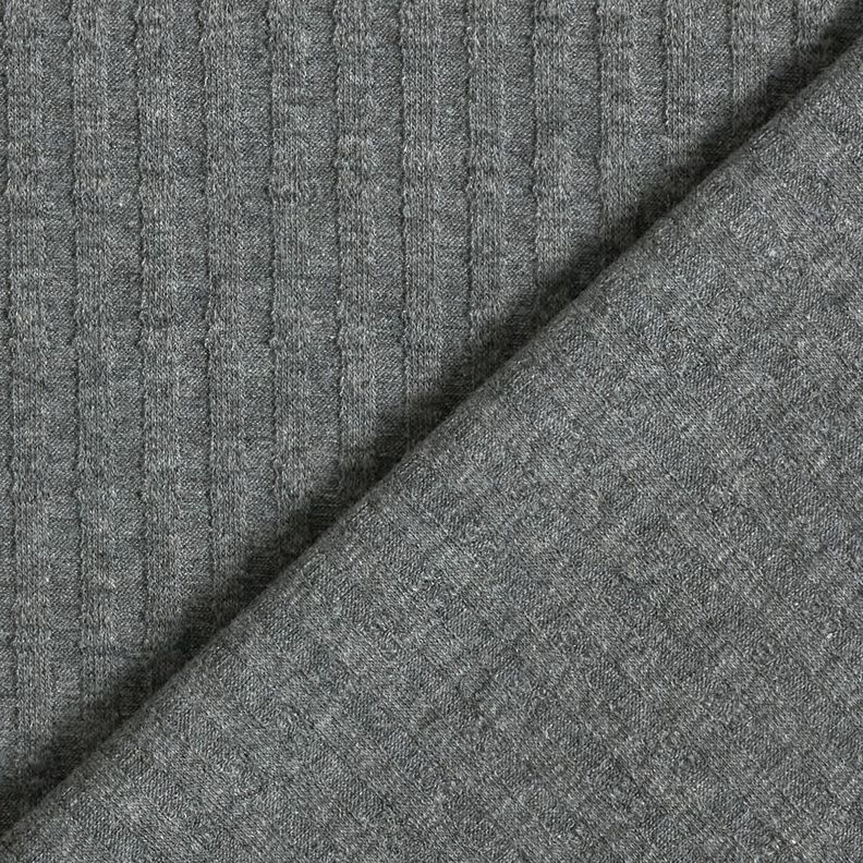 Jersey canelado Padrão tricotado – cinzento escuro,  image number 4