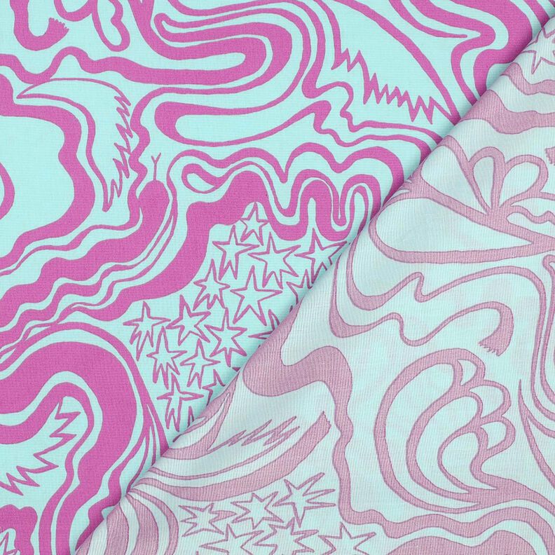 Popelina de algodão The Wanderer | Nerida Hansen – azul-gelo/púrpura,  image number 4