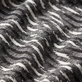Tecido de malha leve Losangos – preto/branco | Retalho 70cm, 