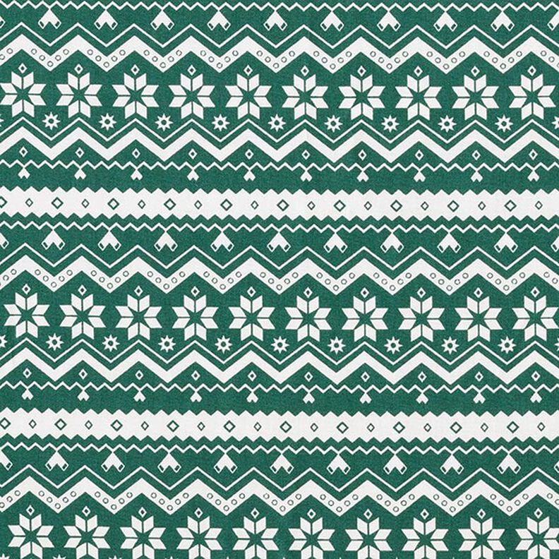 Tecido de algodão Popelina Padrão norueguês – verde pinheiro,  image number 1