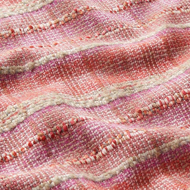 Tecido para sobretudos Mistura de lã Bouclé – pink,  image number 2