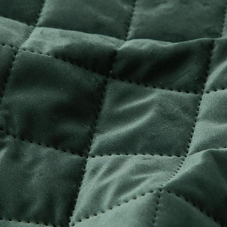 Tecido para estofos Veludo Tecido acolchoado – verde escuro,  image number 2