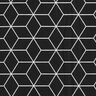 Tecido para decoração Jacquard Cubos modernos – preto/marfim,  thumbnail number 1
