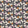 Tecido de algodão Cretone Flores brincalhonas – preto azulado/púrpura média,  thumbnail number 1