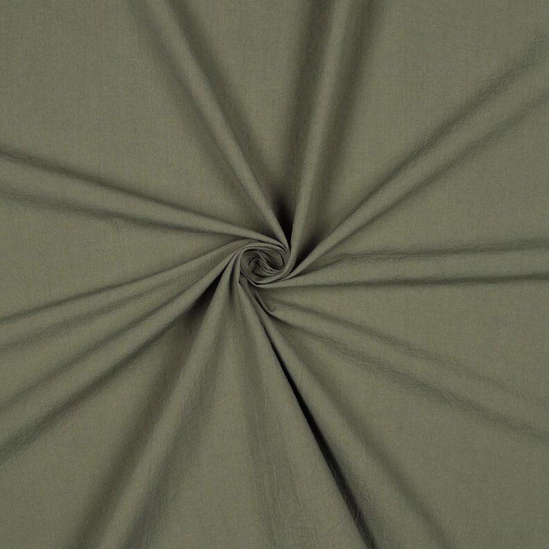 Tecido de algodão Tecido enrugado, pré-lavado – oliva escura,  image number 1