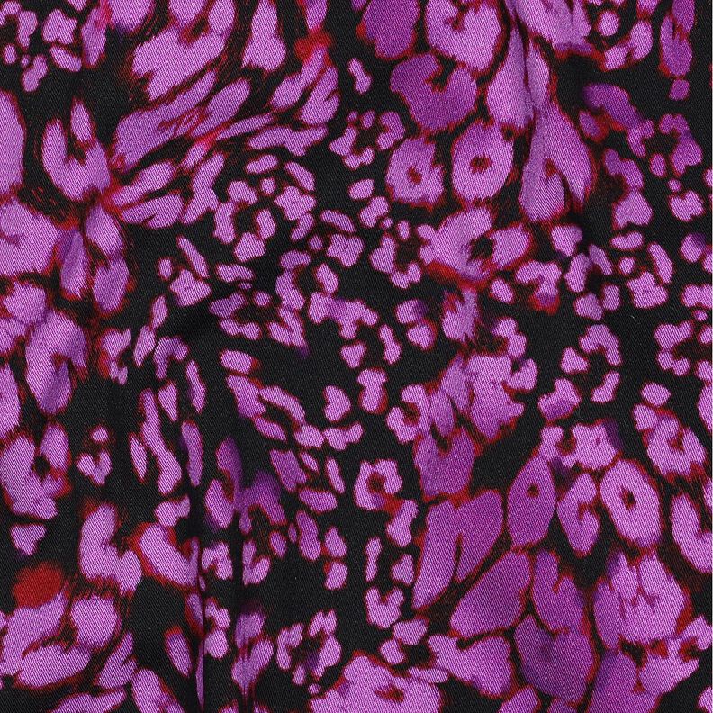 Viscose Stretch Estampado Leo Impressão digital – preto/vermelho violeta médio,  image number 2