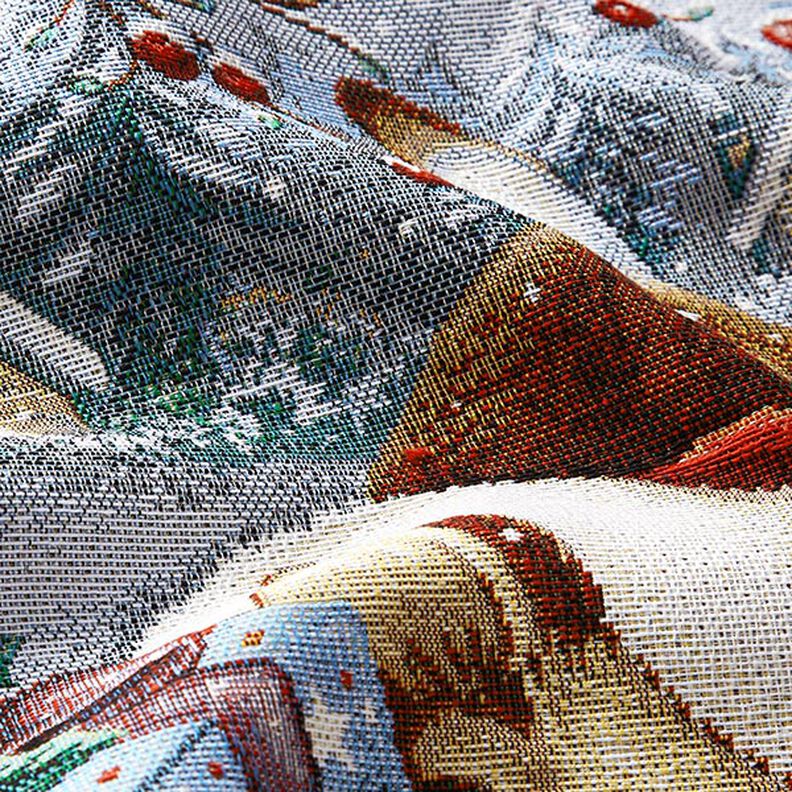 Painel decorativo Gobelina Gato com presentes – azul claro/carmin,  image number 2