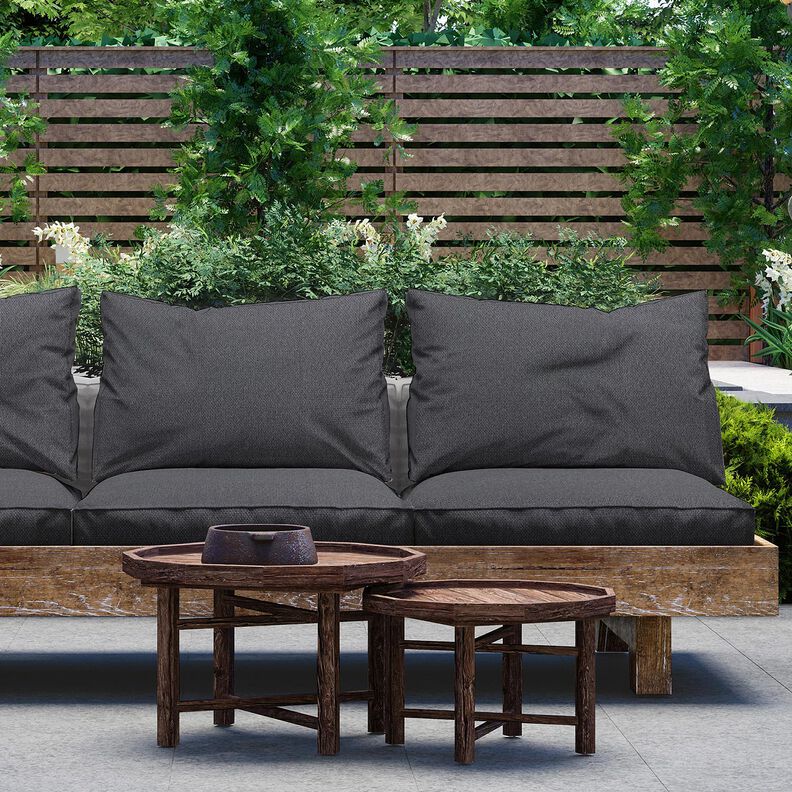 Tecido para exteriores Aparência Bouclé – preto azulado,  image number 6