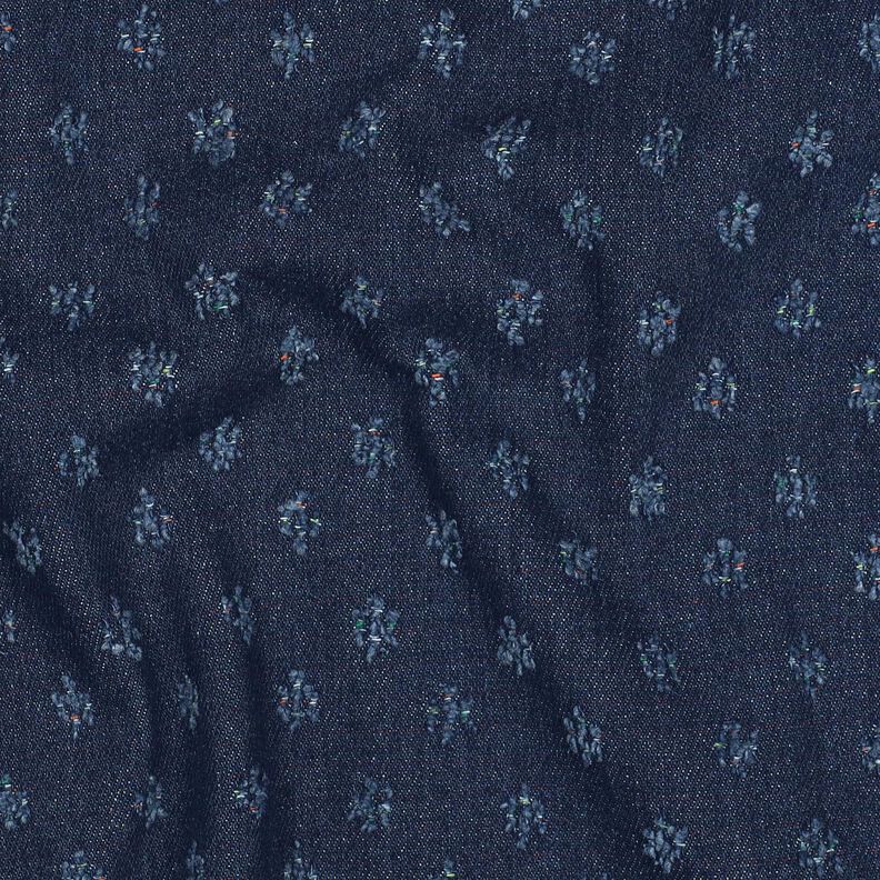 Denim Mistura de algodão Dobby – azul-noite,  image number 2