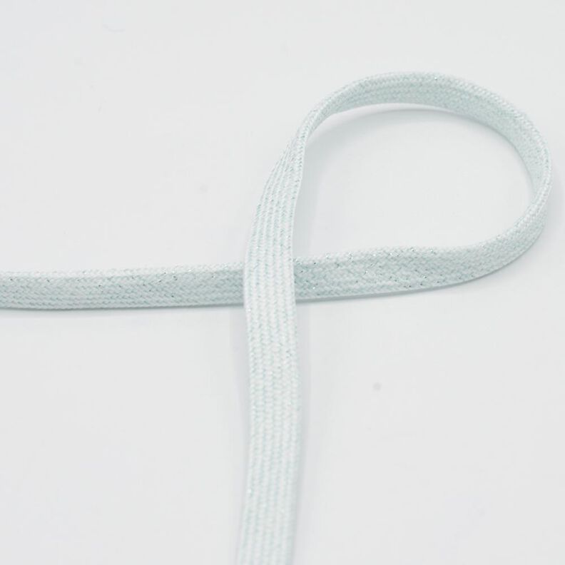 Cordão plano Camisola com capuz Lurex [8 mm] – menta clara/prata metálica,  image number 1